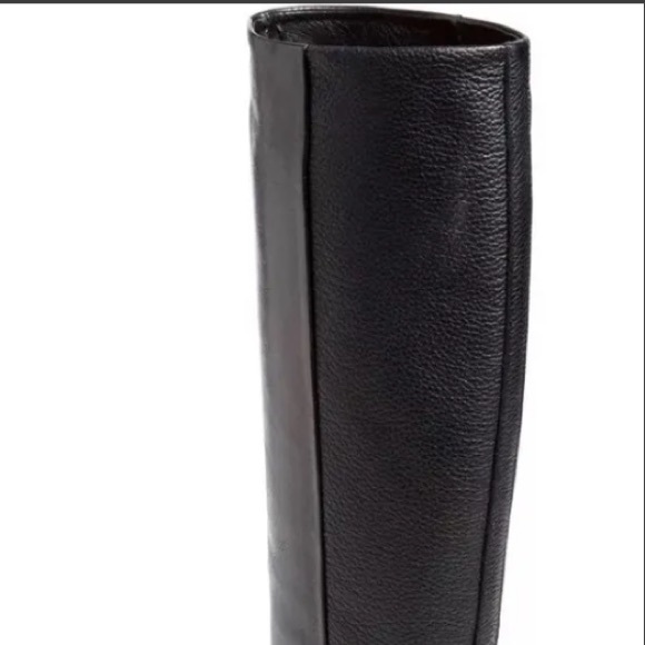 Vince. Hidden Wedge Knee High Leather Riding  Boot Black, Size 8 - Picture 8 of 12